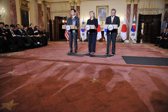 US, ROK, Japan vow coordination on Pyongyang