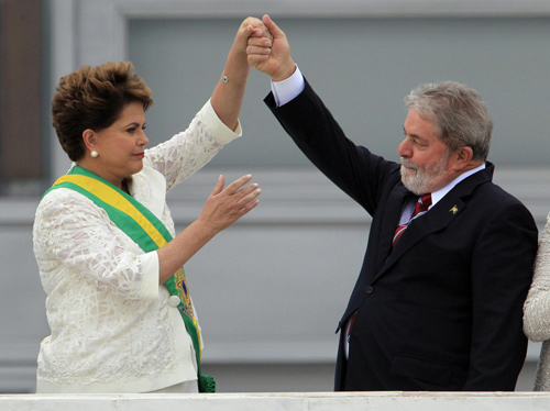 Brazil bids farewell to Lula as Rousseff steps in