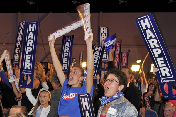 Canada's Conservatives win majority