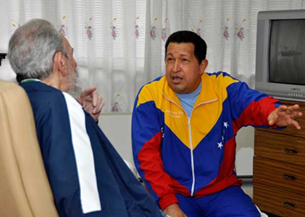 Castros visit Hugo Chavez at Cuban hospital