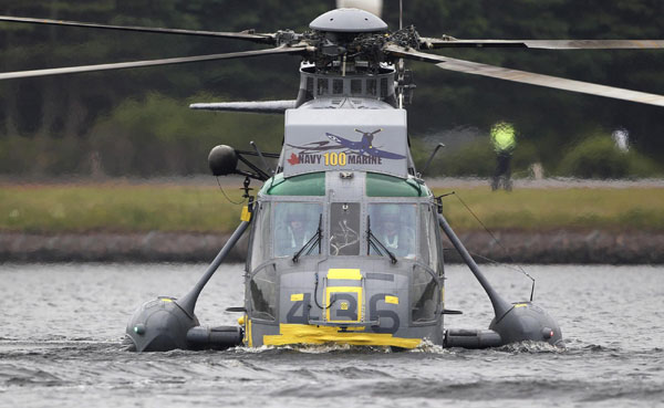 Prince William performs water landings in Canada