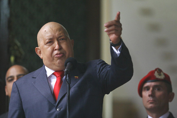 Chavez reaffirms support for Palestine's statehood
