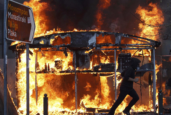 Anti-austerity protest in Greek