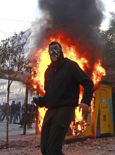 Anti-austerity protest in Greek