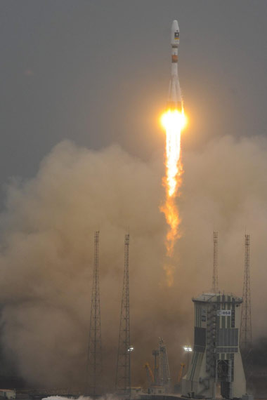 Soyuz lifts off two satellites for Europe's Galileo system