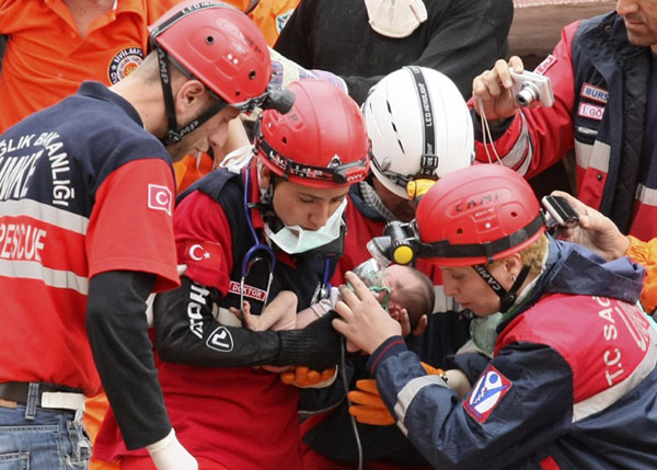 Baby rescued 2 days after Turkey quake
