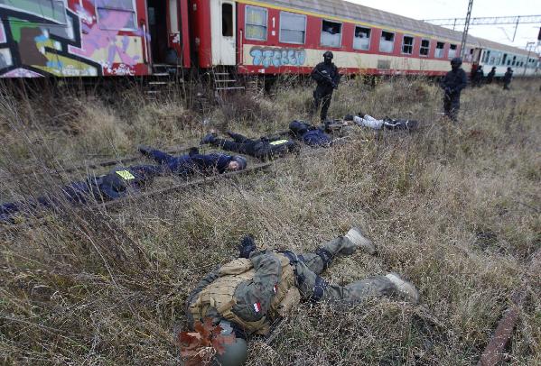 Poland trains security forces for football match