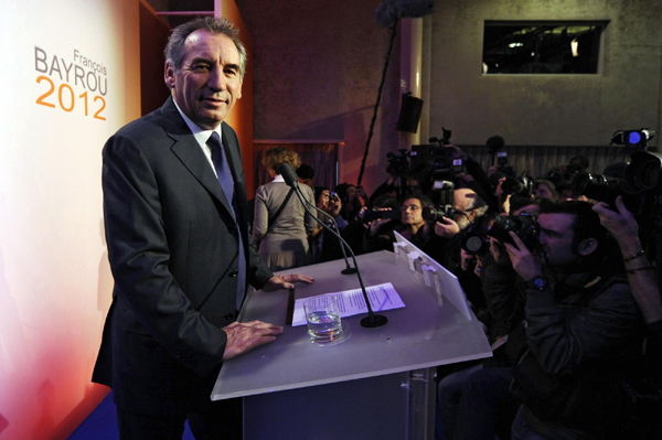 Bayrou announces presidential candidacy