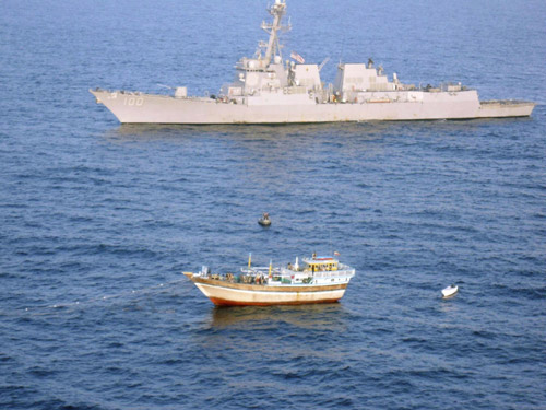 US Navy rescues 13 Iranian sailors