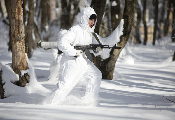 Russian students in training