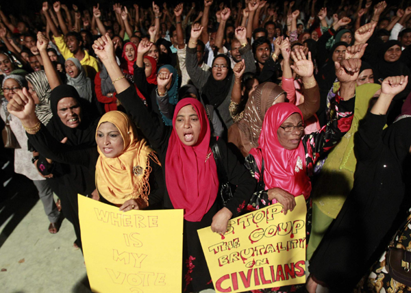 Maldives opposition rally against new govt