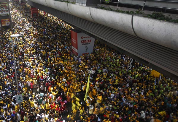Protesters calling for fair elections in Malaysia