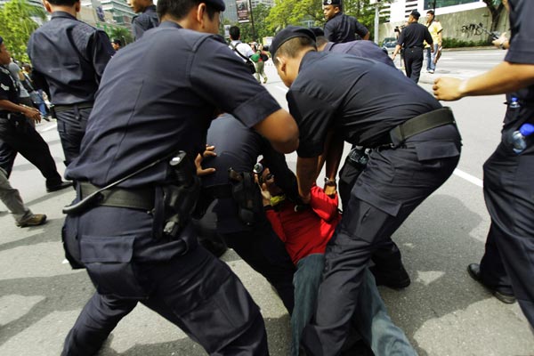 Protesters calling for fair elections in Malaysia