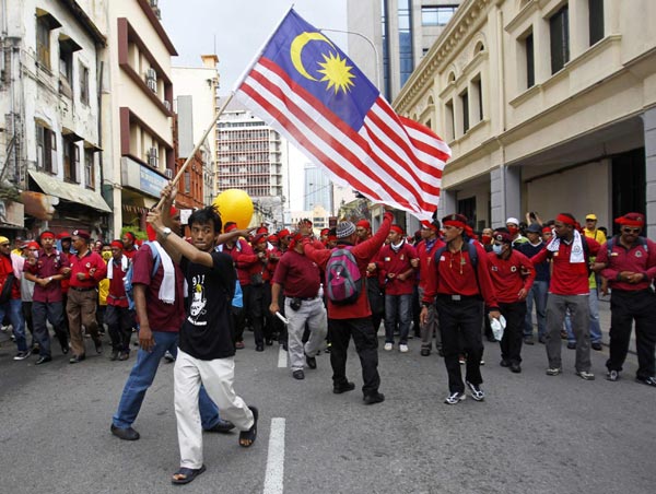 Protesters calling for fair elections in Malaysia