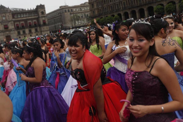 Girls dress up for Quinceanera