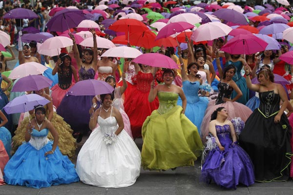 Girls dress up for Quinceanera