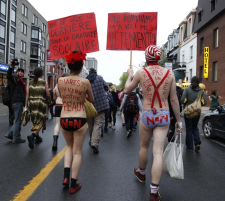 Canadian students march against tuition hikes