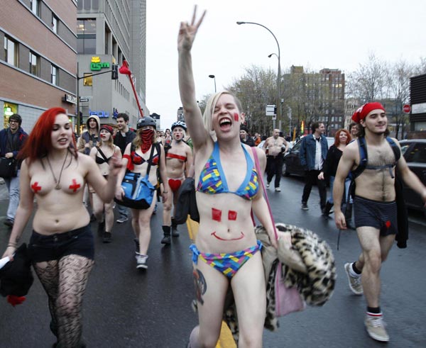 Canadian students march against tuition hikes