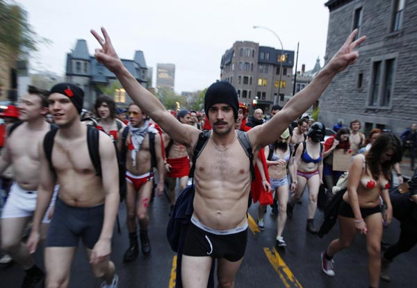 Canadian students march against tuition hikes