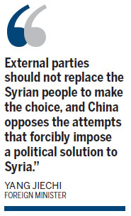 China endorses Syrian transition proposal