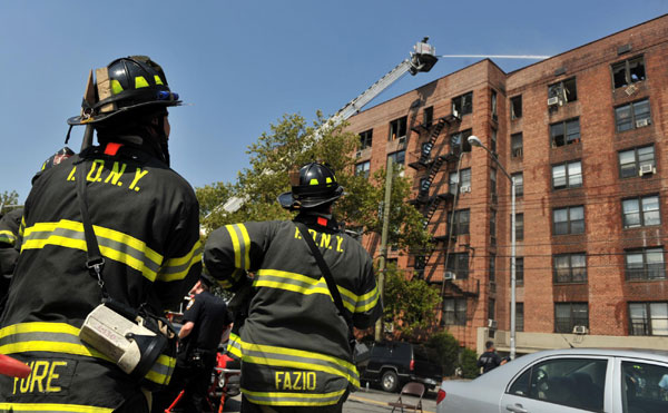Fire rages in Brooklyn residential building