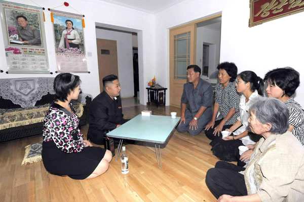 DPRK's Kim Jong-un visits families in Pyongyang