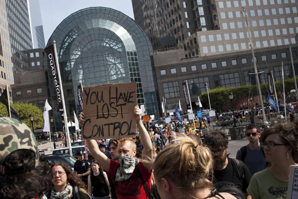 Occupy Wall Street marks anniversary with protest