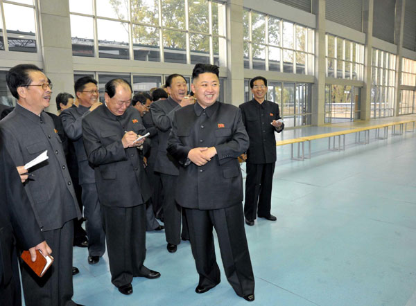 Kim Jong-un visits skating rink in Pyongyang