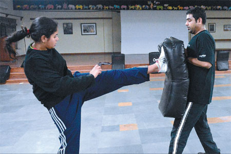 Indian women flock to self-defense classes
