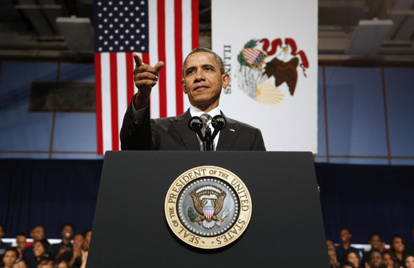 Obama campaigns against gun violence