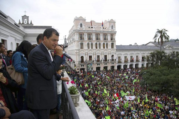 Ecuador's Correa claims re-election victory