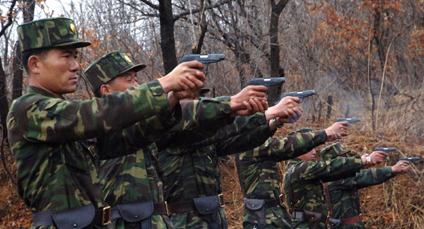 DPRK soldiers take part in drills