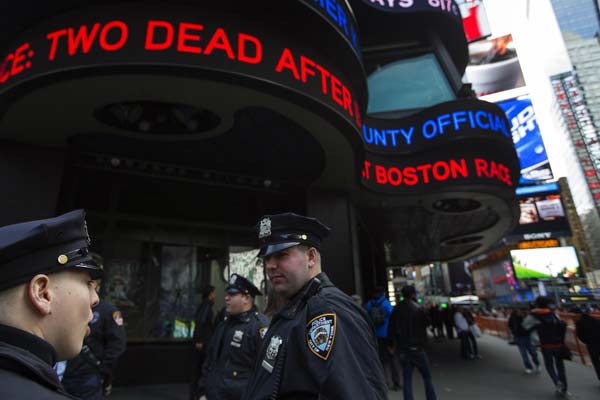 New York to increase security after Boston blasts