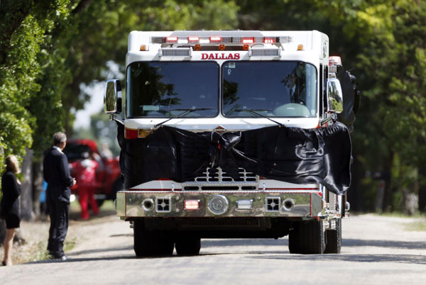 Funeral held for firefighter died in Texas blast[5