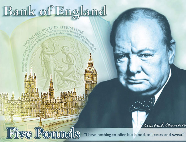 UK to honor Winston Churchill on new banknote