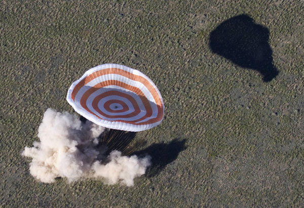 Russia's Soyuz space capsule returns to Earth