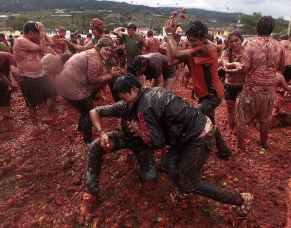 Tomato fight in Colombia