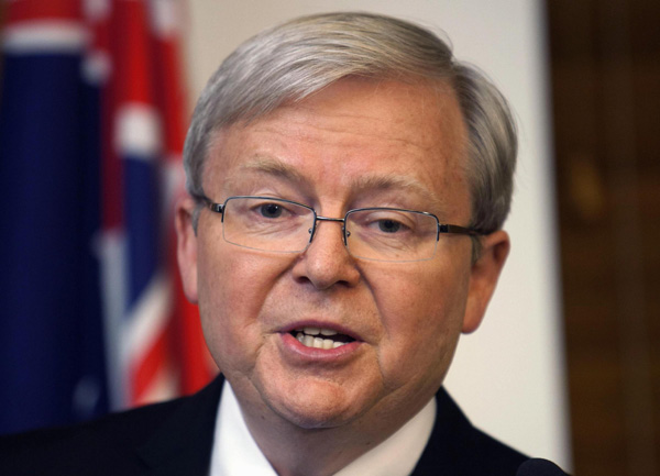 Australia's former leader Rudd wins Labor caucus ballot