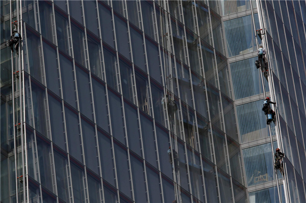 Environmental activists scale London's Shard tower