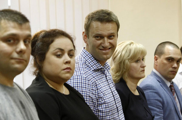 Russian opposition leader found guilty of theft