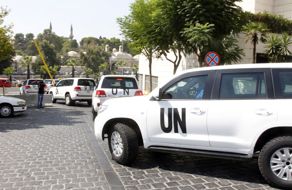 Snipers shoot at UN weapons inspectors
