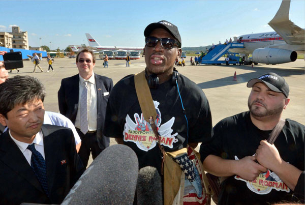 Rodman begins second visit to DPRK