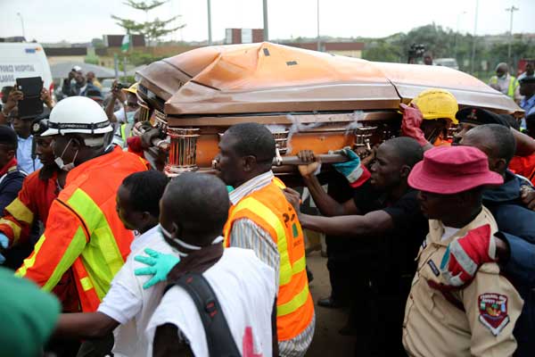 Plane crash near Lagos airport kills 15