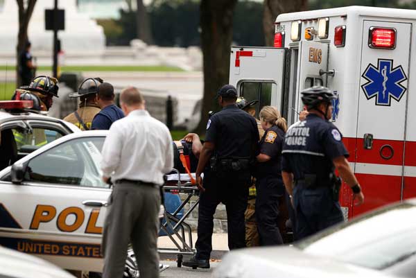 Gunfire forces brief lockdown at US Capitol