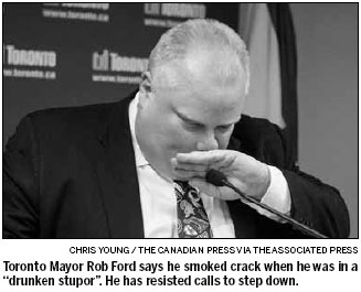 Toronto mayor admits he smoked crack