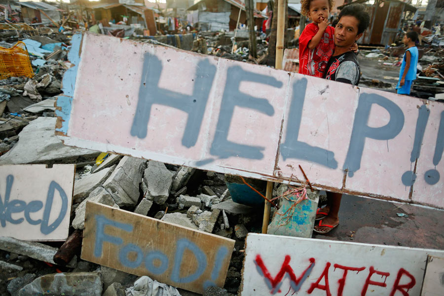 The aftermath of Typhoon Haiyan