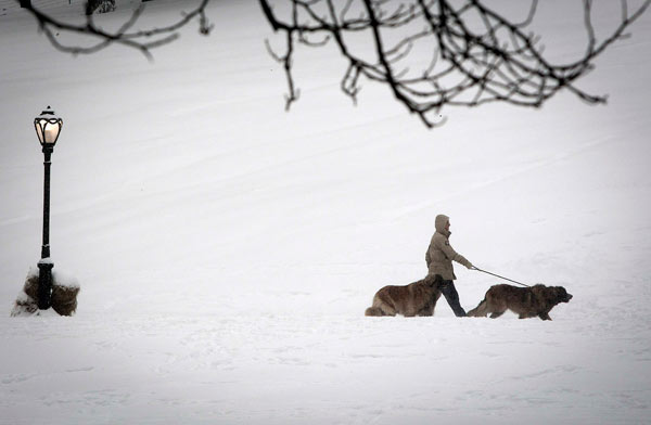 Heavy snow, dangerous cold bite northeastern US