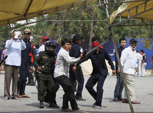 Cambodia clears protesters from capital's Freedom Park