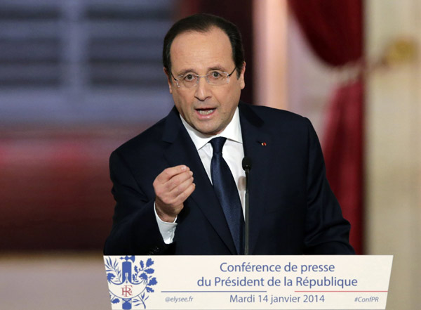 French president coming alone to White House