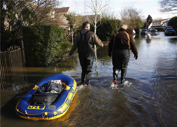 Flooding along the River Thames